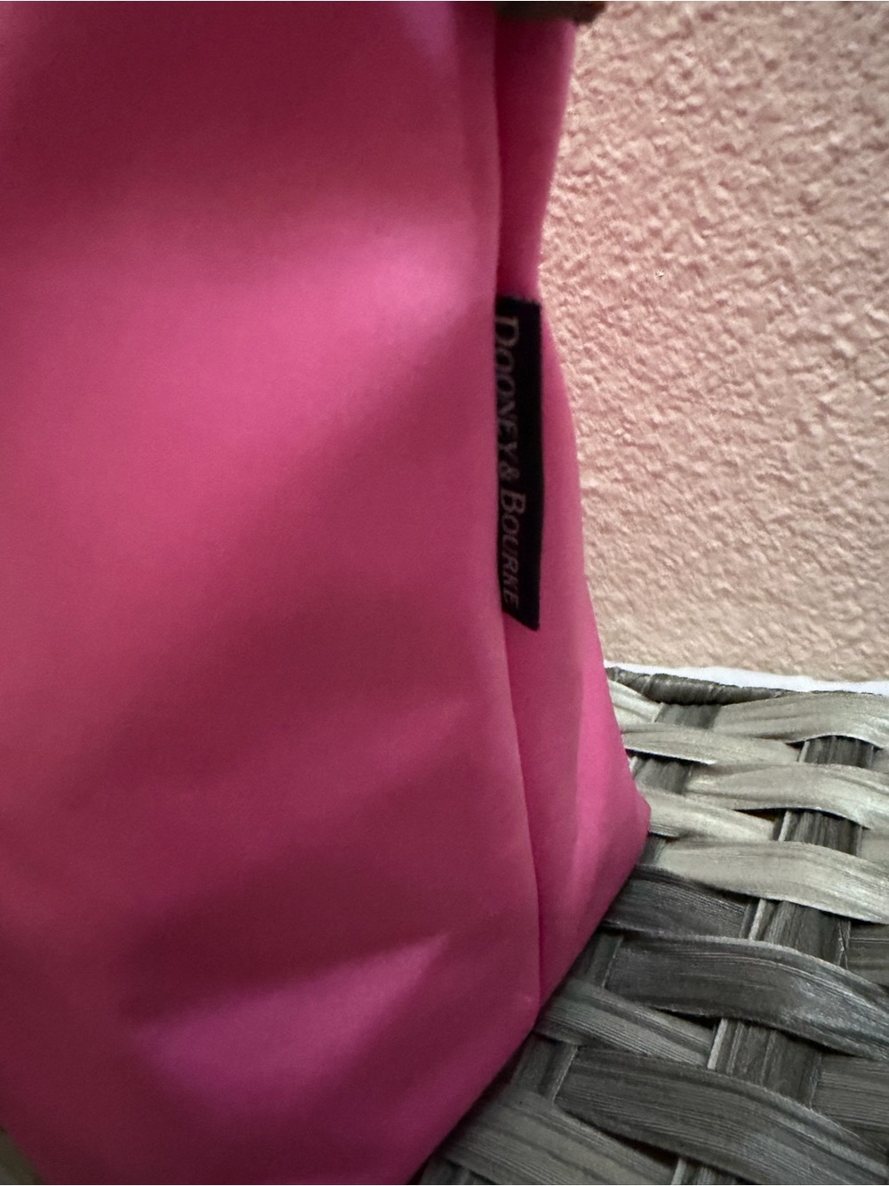 Dooney & Bourke Pink Nylon Crossbody Bucket Bag - Picture 13 of 16